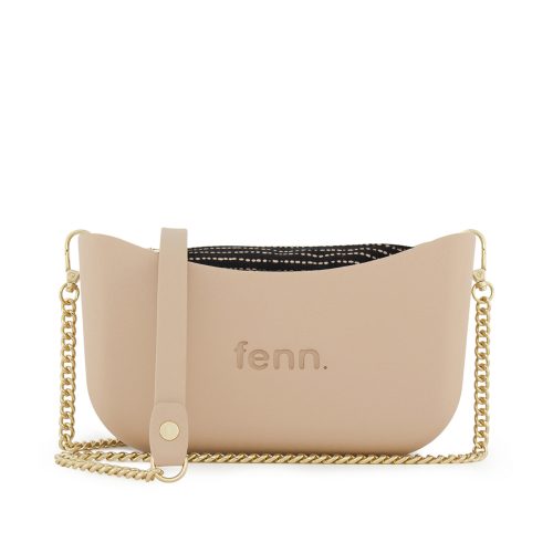 Classic Collection - Sand - Pattern Inner - Gold Zip - Sand/Gold Chain