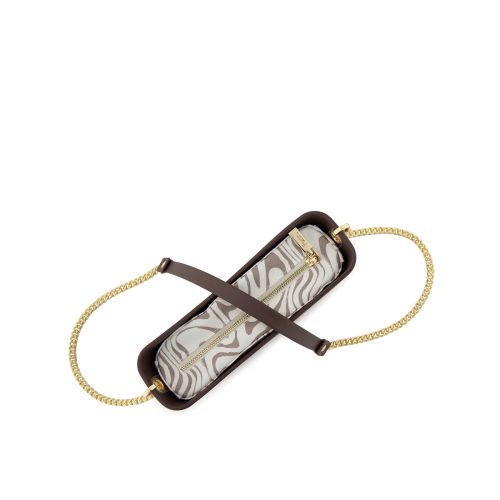 Classic Collection - Chocolate - Pattern Inner - Gold Zip - Chocolate/Gold Chain - Image 4