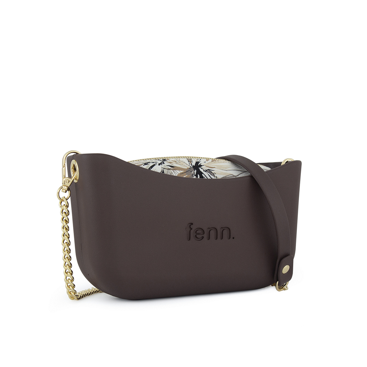 Classic Collection -Chocolate-Pattern Inner-Gold Zip-Chocolate/Gold ...
