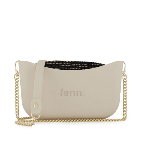 Classic Collection -Champagne-Pattern Inner-Gold Zip-Champagne/Gold Chain