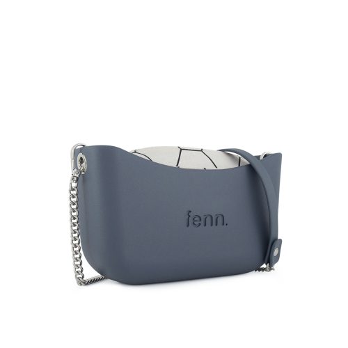 Alternative view of Classic Collection -Demin-Pattern Inner-Silver Zip-Denim/Silver Chain