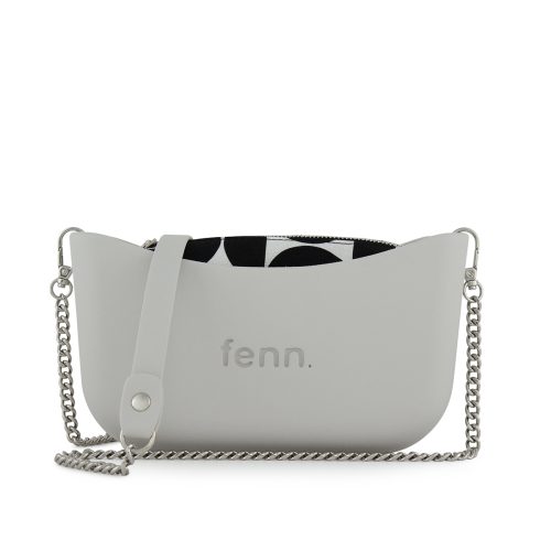 Classic Collection -Ice Grey-Pattern Inner-Silver Zip-Grey/Silver Chain