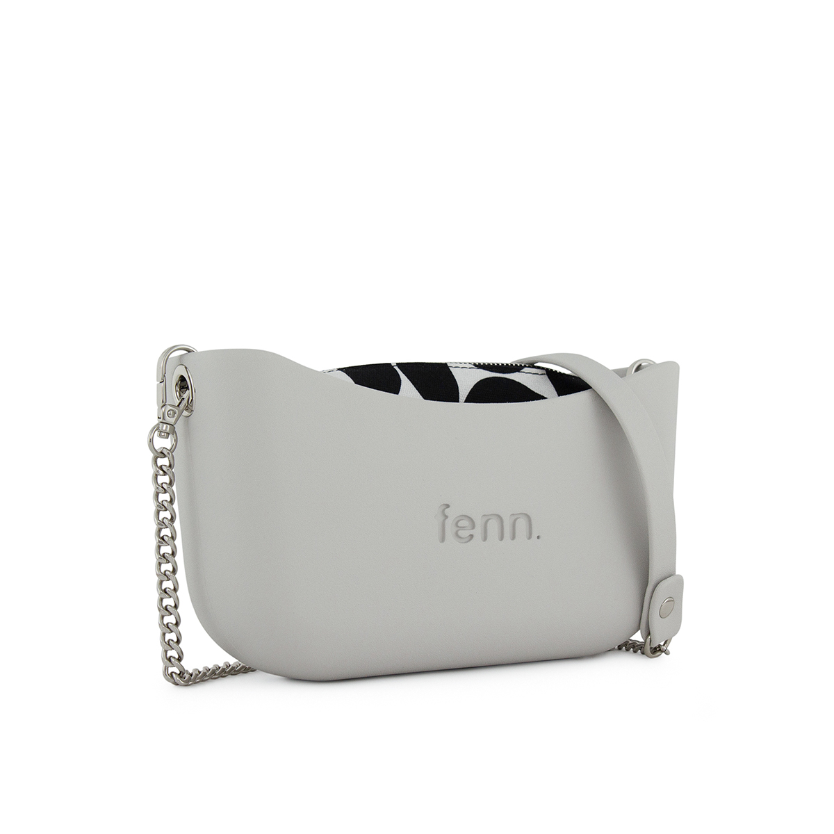 Classic Collection -Ice Grey-Pattern Inner-Silver Zip-Grey/Silver