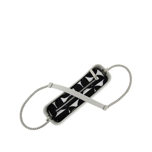 Classic Collection -Ice Grey-Pattern Inner-Silver Zip-Chain Strap - Image 4