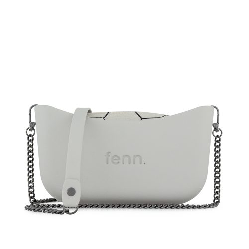 Classic Collection- Ice Grey-Pattern Inner-Gun Metal Zip-Grey/Gun Metal Chain