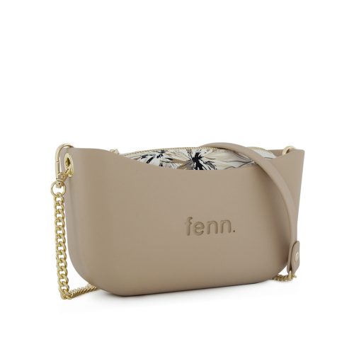 Alternative view of Classic Collection -Stone-Pattern Inner-Gold Zip-Stone/Gold Chain