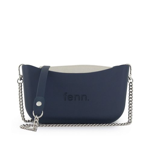 Classic Collection-Navy-Bone Inner-Silver Zip-Navy/Silver Chain