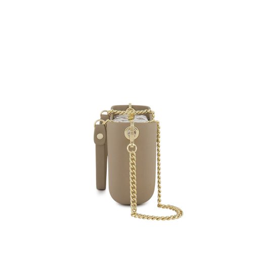 Classic Collection -Stone-Pattern Inner-Gold Zip-Stone/Gold Chain - Image 3