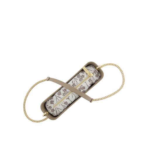 Classic Collection -Stone-Pattern Inner-Gold Zip-Stone/Gold Chain - Image 4