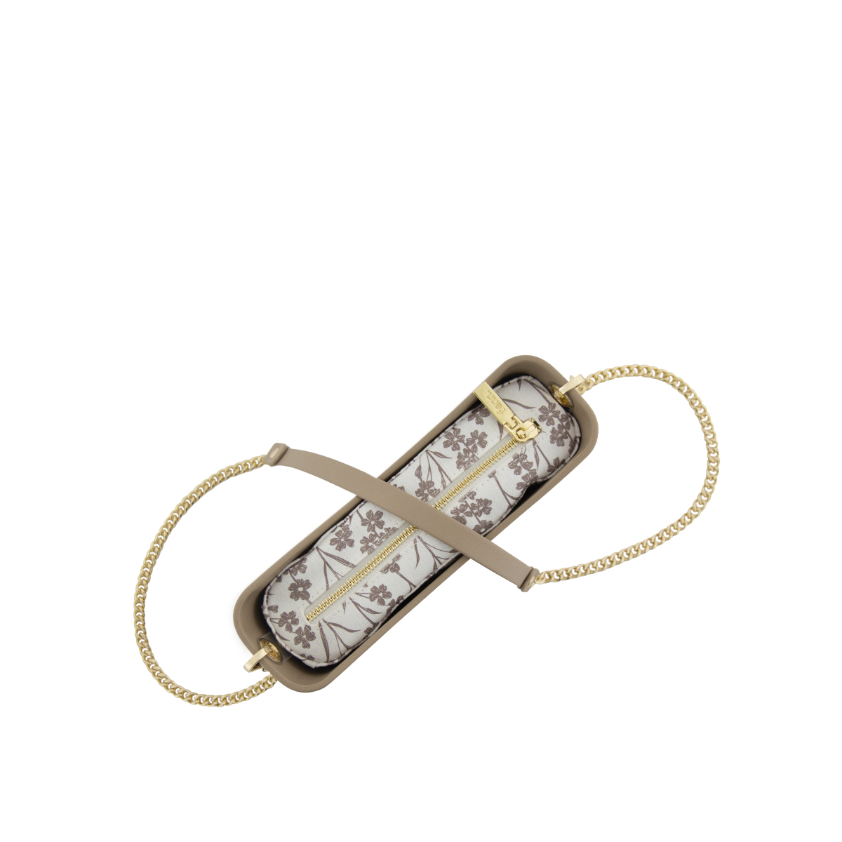 Classic Collection -Stone-Pattern Inner-Gold Zip-Stone/Gold Chain - Image 4