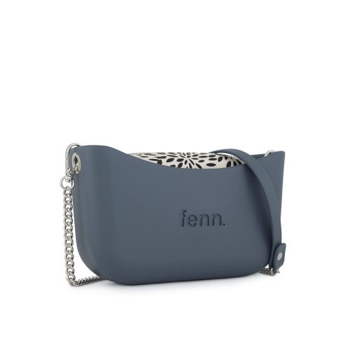 Alternative view of Classic Collection -Denim-Pattern Inner-Silver Zip-Denim/Silver Chain Handle