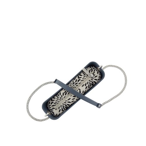 Classic Collection -Denim-Pattern Inner-Silver Zip-Denim/Silver Chain Handle - Image 4