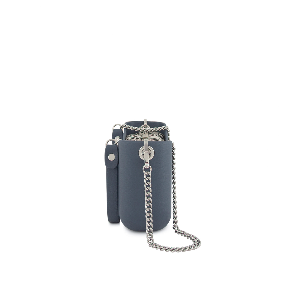 Classic Collection -Denim-Pattern Inner-Silver Zip-Denim/Silver Chain Handle - Image 3