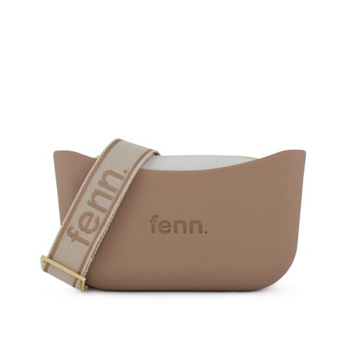 Classic Collection -Cappuccino-Bone Inner -Gold Zip - Tan/Bone Canvas Strap