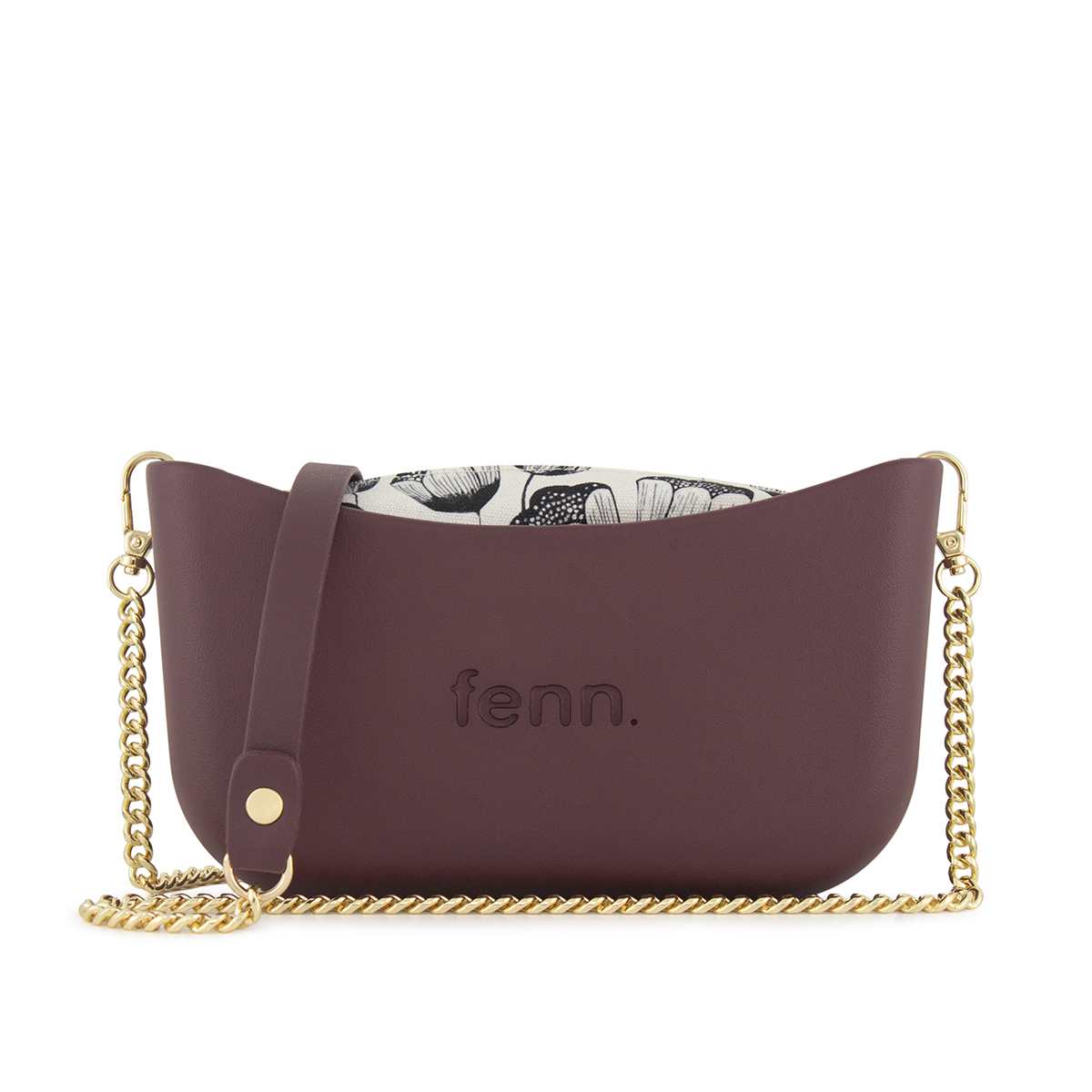 Classic Collection -Purple-Pattern Inner-Gold Zip-Purple/Gold Chain