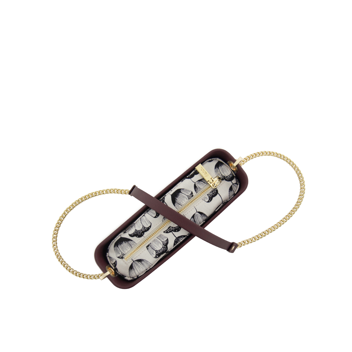 Classic Collection -Purple-Pattern Inner-Gold Zip-Purple/Gold Chain - Image 4