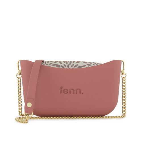 Classic Collection -Pink-Pattern Inner-Gold Zip-Pink/Gold Chain