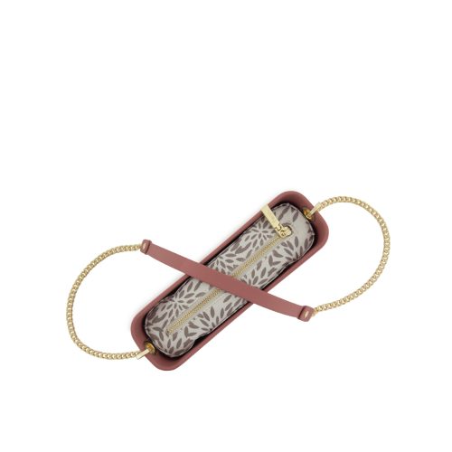 Classic Collection -Pink-Pattern Inner-Gold Zip- Chain Strap - Image 4
