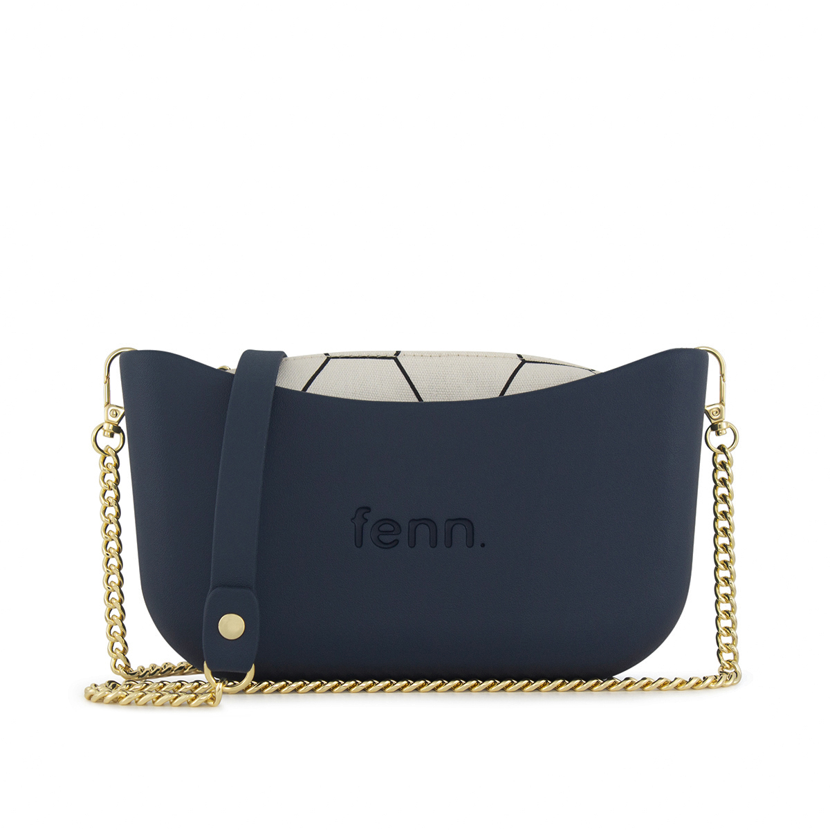 Classic Collection -Navy-Pattern Inner-Gold Zip-Navy/Gold Chain
