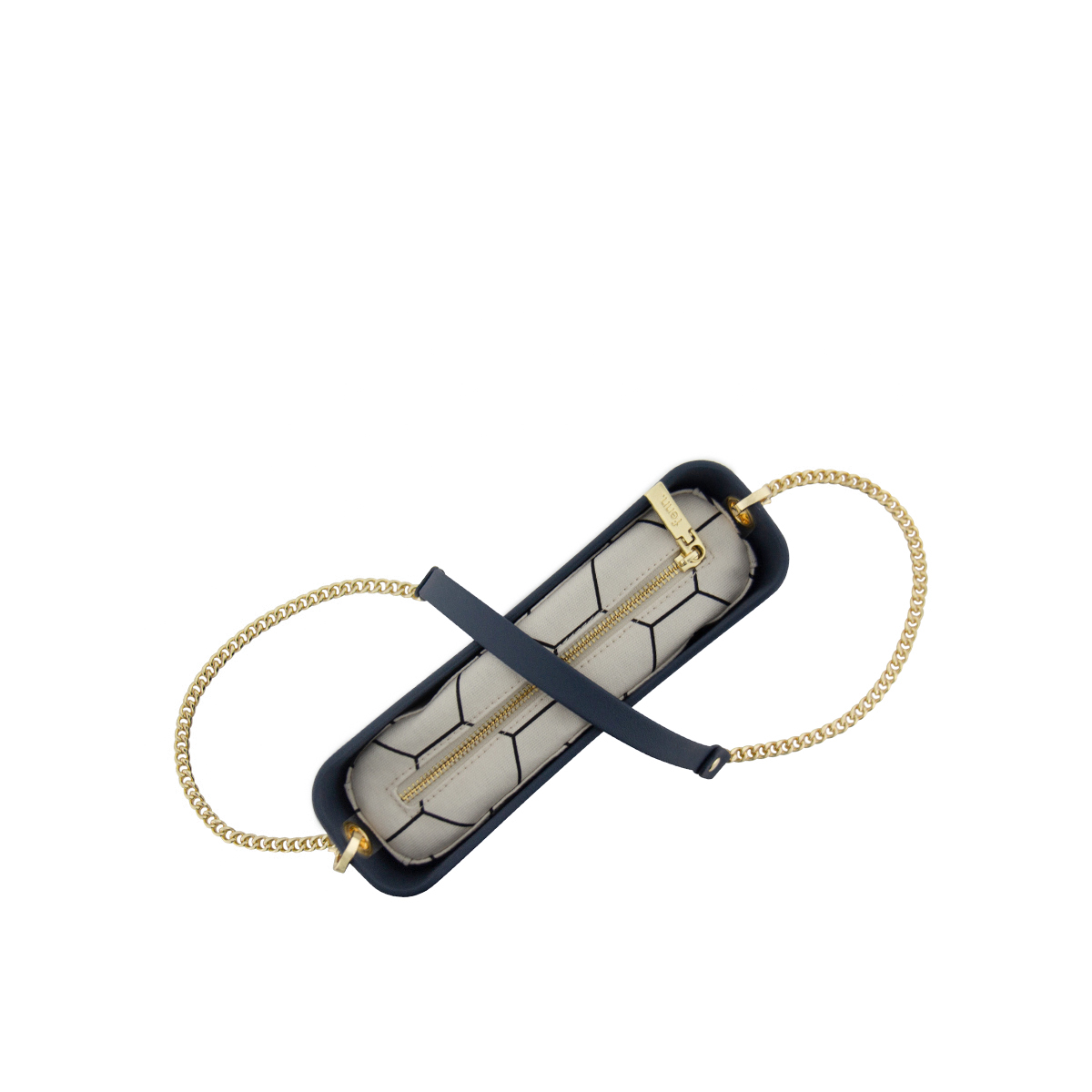 Classic Collection -Navy-Pattern Inner-Gold Zip-Navy/Gold Chain - Image 3