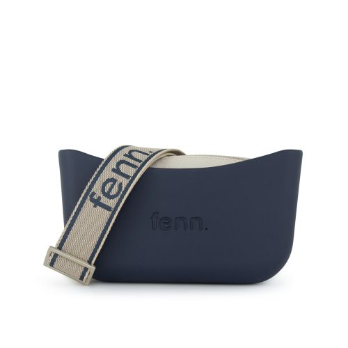 Classic Collection – Navy– Bone Inner – Silver Zip – Navy/Bone Black Canvas Strap
