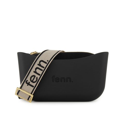 Classic Collection – Black-Black Inner-Gold Zip- Adjustable Canvas Strap