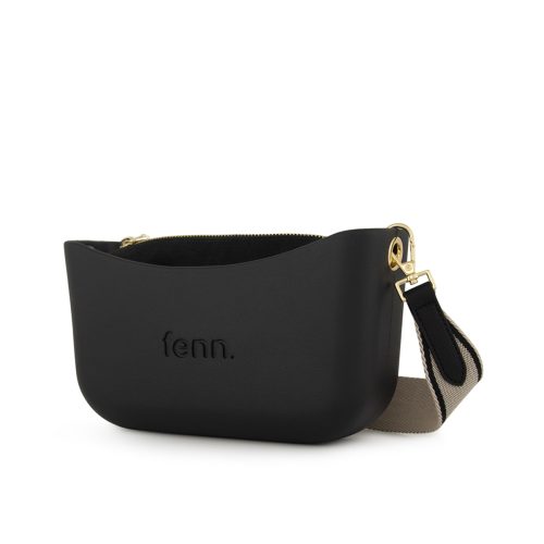 Alternative view of Classic Collection – Black-Black Inner-Gold Zip- Adjustable Canvas Strap