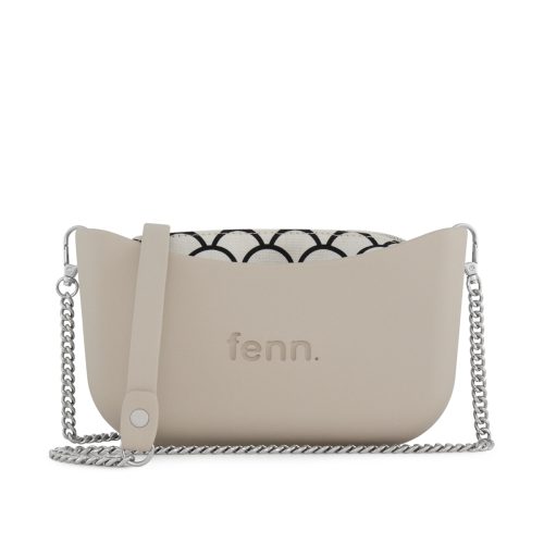 Classic Collection – Mushroom– Pattern Inner– Silver Zip – Chain Strap