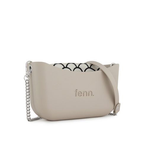 Alternative view of Classic Collection – Mushroom– Pattern Inner– Silver Zip – Chain Strap