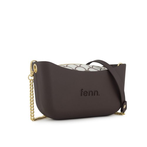 Alternative view of Classic Collection – Chocolate-Pattern Inner-Gold Zip-Chain Handle