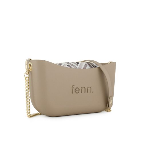 Alternative view of Classic Collection – Stone-Patern Inner-Gold Zip-Chain Strap