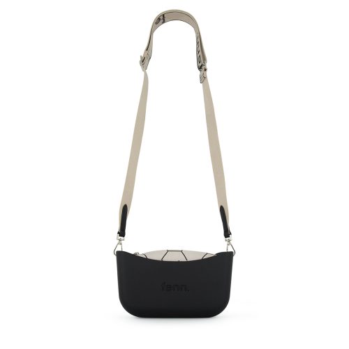 Classic Collection – Black– Pattern Inner– Silver Zip – Adjustable Canvas Strap - Image 6