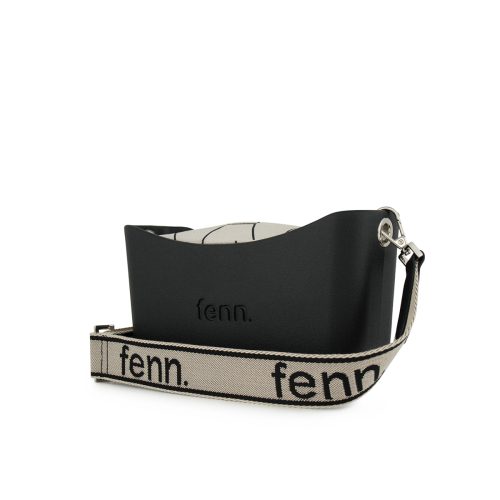 Classic Collection – Black– Pattern Inner– Silver Zip – Adjustable Canvas Strap - Image 3