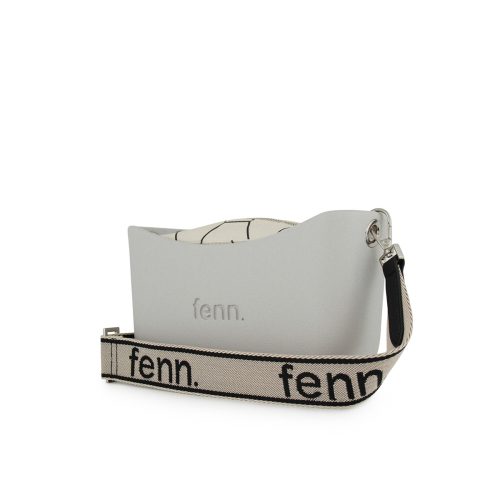 Alternative view of Classic Collection – Ice Grey- Pattern Inner– SilverZip – Adjustable Canvas Strap
