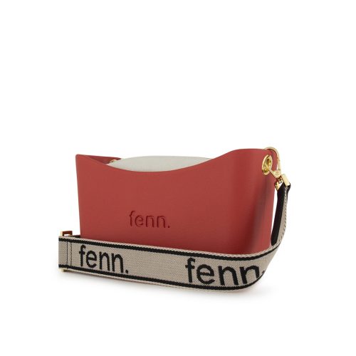 Alternative view of Classic Collection – Red– Bone Inner– Gold Zip – Adjustable Canvas Strap