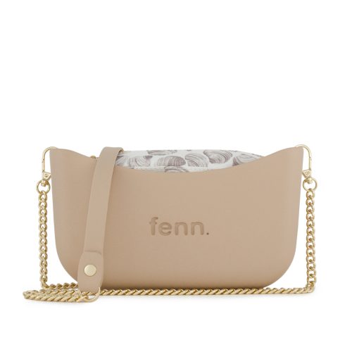 Classic Collection –Sand-Pattern Inner -Gold Zip- Chain Strap