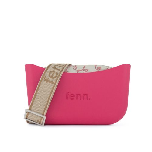 Classic Collection – Pink– Pattern Inner– SilverZip – Adjustable Canvas Strap