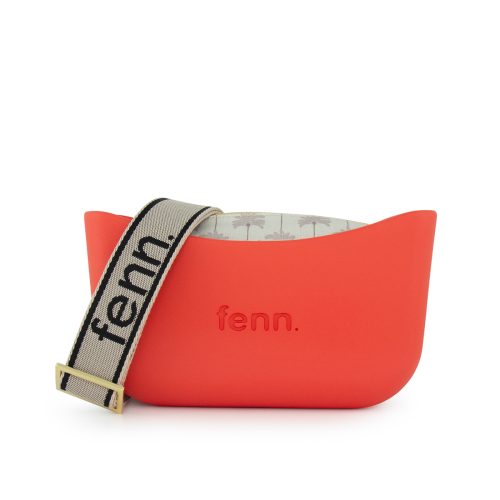 Classic Collection – Orange– Pattern Inner– Gold Zip – Adjustable Canvas Strap