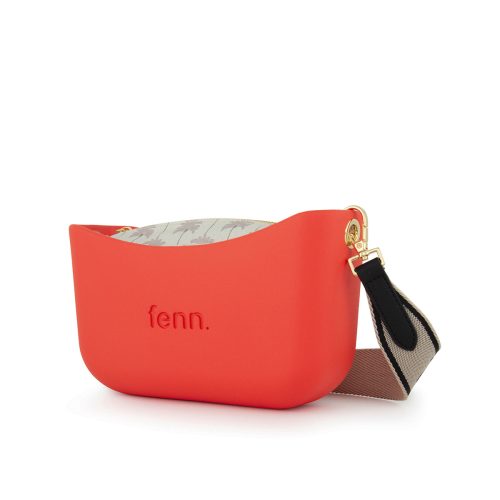 Classic Collection – Orange– Pattern Inner– Gold Zip – Adjustable Canvas Strap - Image 5