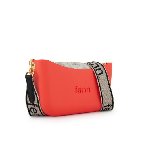 Classic Collection – Orange– Pattern Inner– Gold Zip – Adjustable Canvas Strap - Image 4