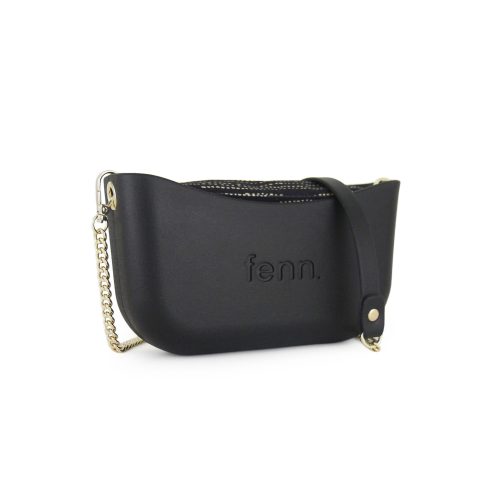 Classic Collection - Black - Pattern Inner - Gold Zip - Black/ Gold Chain - Image 2