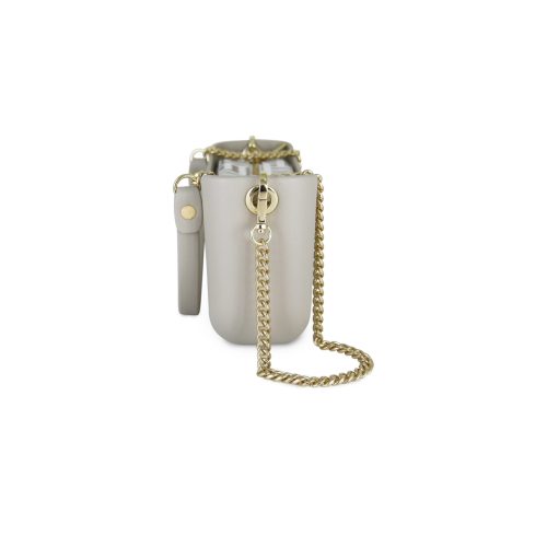 Classic Collection - Mushroom Grey - Pattern Inner - Gold Zip - Mushroom/ Gold Chain - Image 3