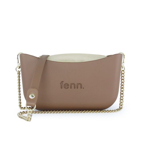 Classic Collection - Cappuccino - Beige Inner - Gold Zip - Cappuccino/ Gold Chain