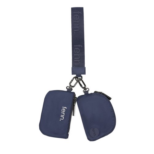 Dual Pouch - Navy - Gun Metal Trim