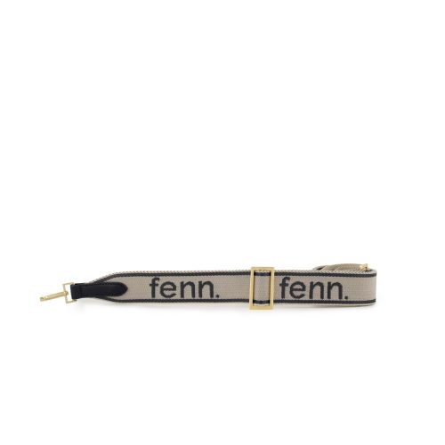 Messenger Strap-Black/Bone Gold Trim - Image 3