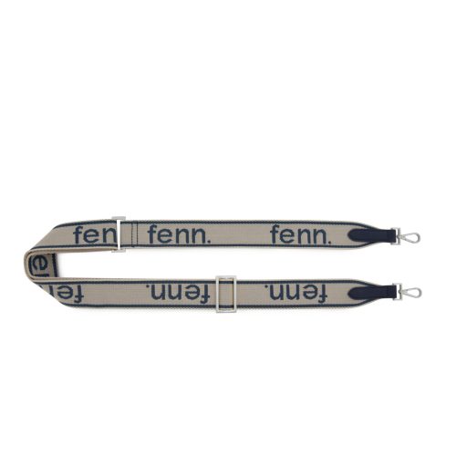 messenger strap-navy/bone silver trim