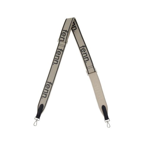 Alternative view of messenger strap-Black/Bone silver trim