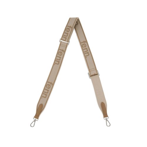 Alternative view of messenger strap-TAN/bone silver trim