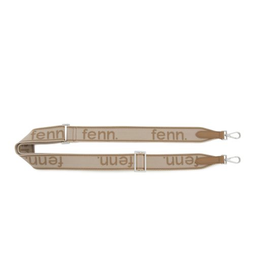 messenger strap-TAN/bone silver trim