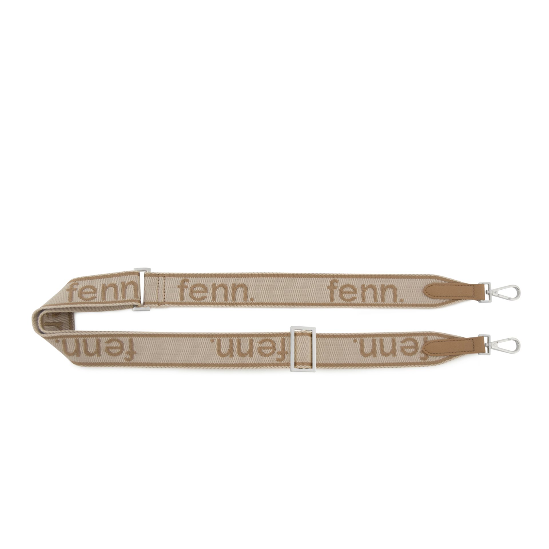 messenger strap-TAN/bone silver trim
